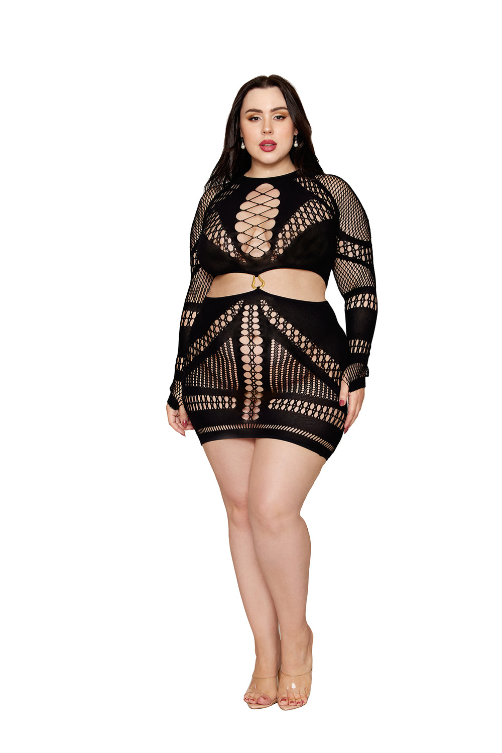 Chemise Dmnd - Queen Size - Black DG-13675XBKQS