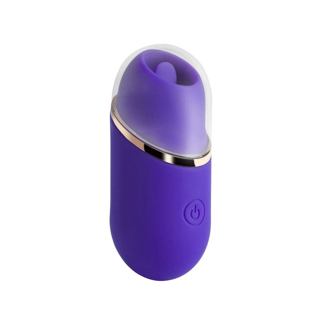 Abby - Mini Clit Licking Vibrator Tongue Sex Toy - Purple H-TE-07-580BP