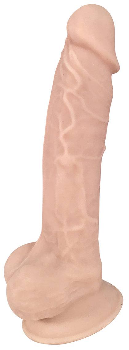 7 Inch Fleshstixxx Silicone Dildo With Balls - Vanilla CN-19-0528-10