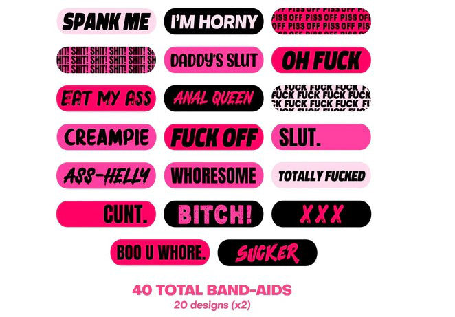 "Naughty Naughty XXX Ouchie Stix Bandages40pack NN-PLASXXX01"