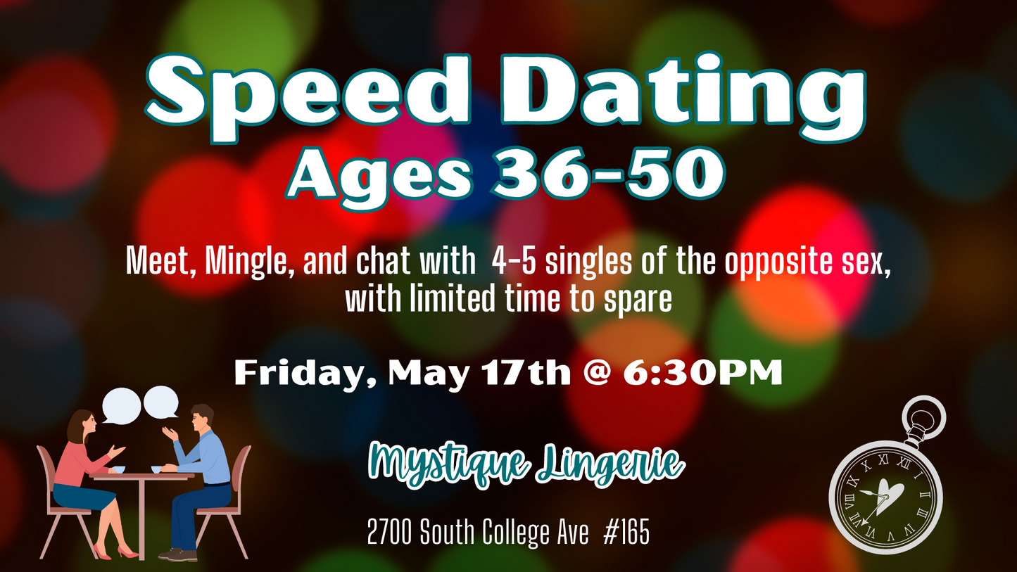 Speed Dating (36-50) at Mystique Lingerie