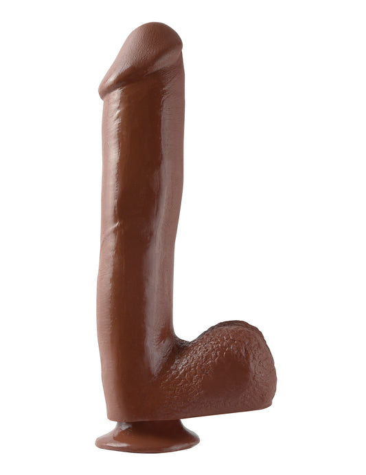 Basix Rubber Works - 10 Inch Dong With Suction - Brown PD4222-29