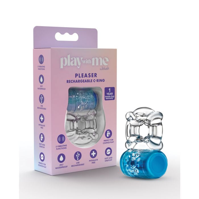Blush Play With Me Pleaser Rechargeable C Ring