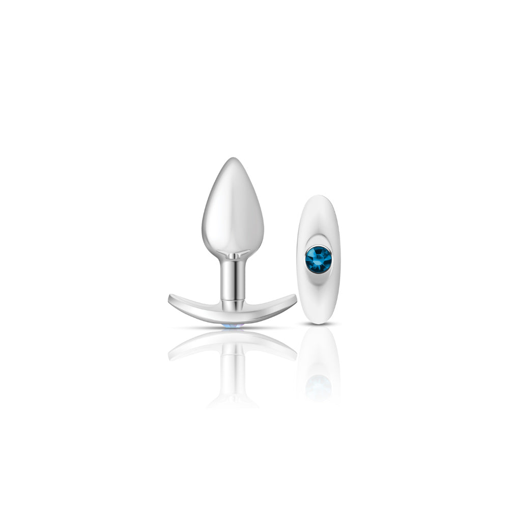 "Silver Anchor Buttplug Kit - Clear Iridescent/teal VB-CC9141"