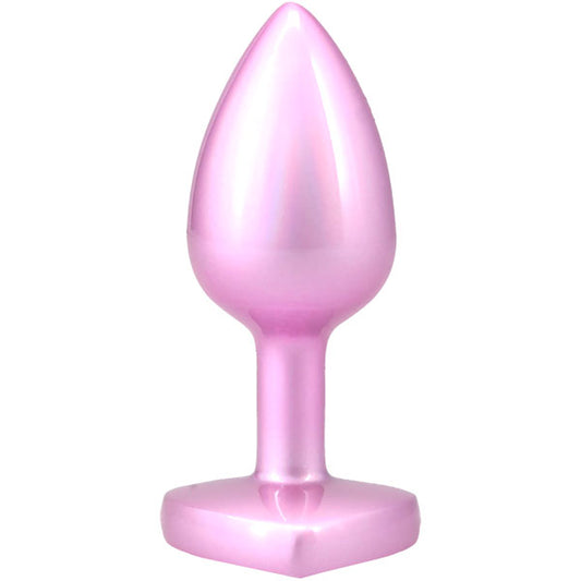 "Booty Bling Metal Heart Plug - Medium - Pink DJ7017-16-BX"