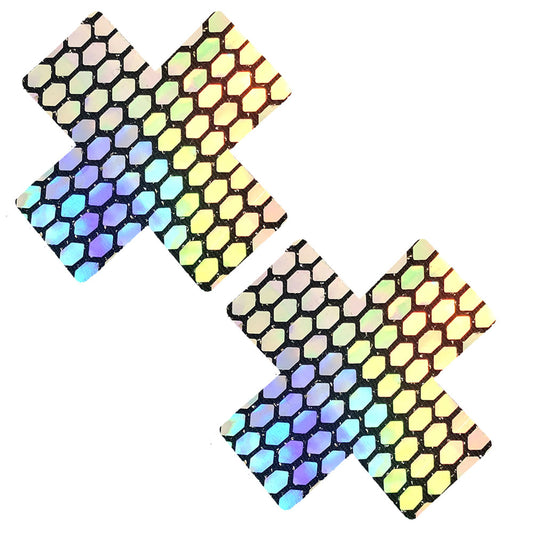 Mirrored Mayhem Super Holographic X Factor Nipztix Pasties NN-MIM-XF-NS
