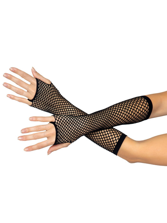 "Triangle Net Fingerless Gloves - Black LA-2024BLK"
