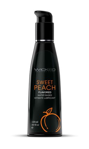 Aqua Sweet Peach Flavored Water Based Intimate  Lubricant - 4 Fl. Oz. WS-90384