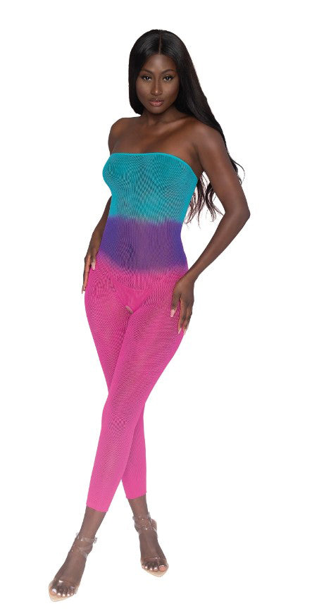 "Seamless Mesh Bodystocking - Os - Neon Rainbow DG-0406RBOS"