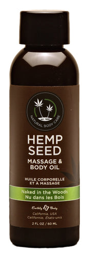 Hemp Seed Massage and Body Oil - Naked in the Woods - 2 Fl. Oz/ 60ml EB-MAS222