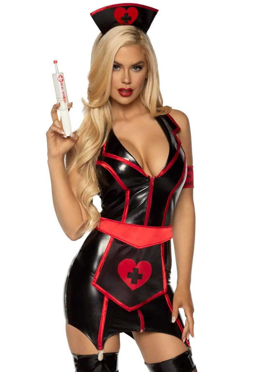 "Naughty Nurse Costume - Large - Black/red LA-86926BLKL"