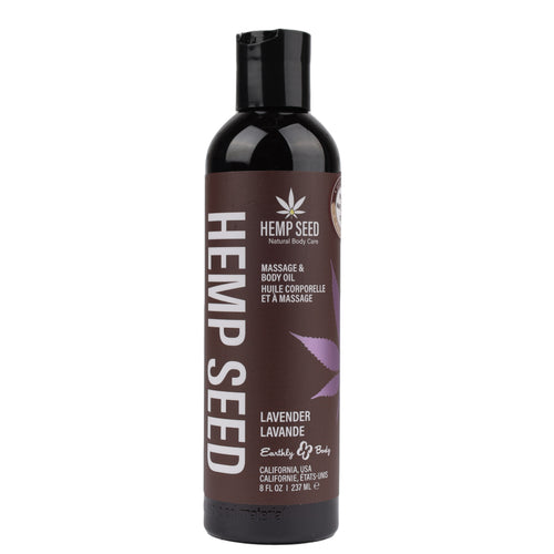 Hemp Seed Massage and Body Oil - Lavender - 8 Fl. Oz./ 237ml EB-MAS006