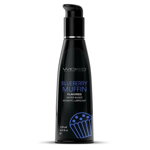 Aqua Blueberry Muffin Flavored Water Based  Intimate Lubricant - 4 Fl. Oz. WS-90454