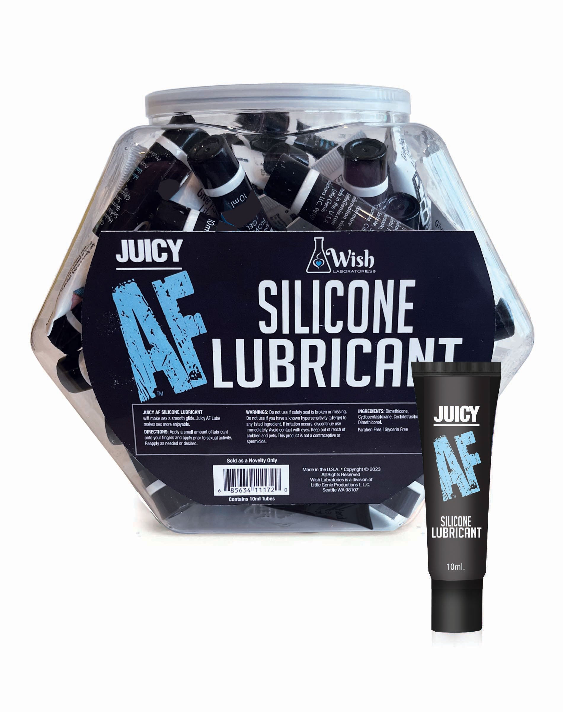 Juicy Af Silicone Lubricant 10 ml - Pop Display of 65 LG-BT652B