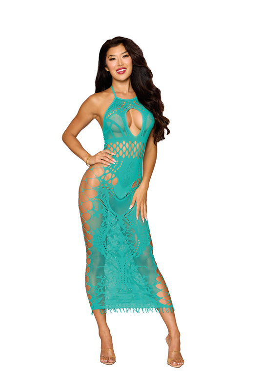 Bodystocking Gown Dmnd - One Size - Agate DG-0524AQOS