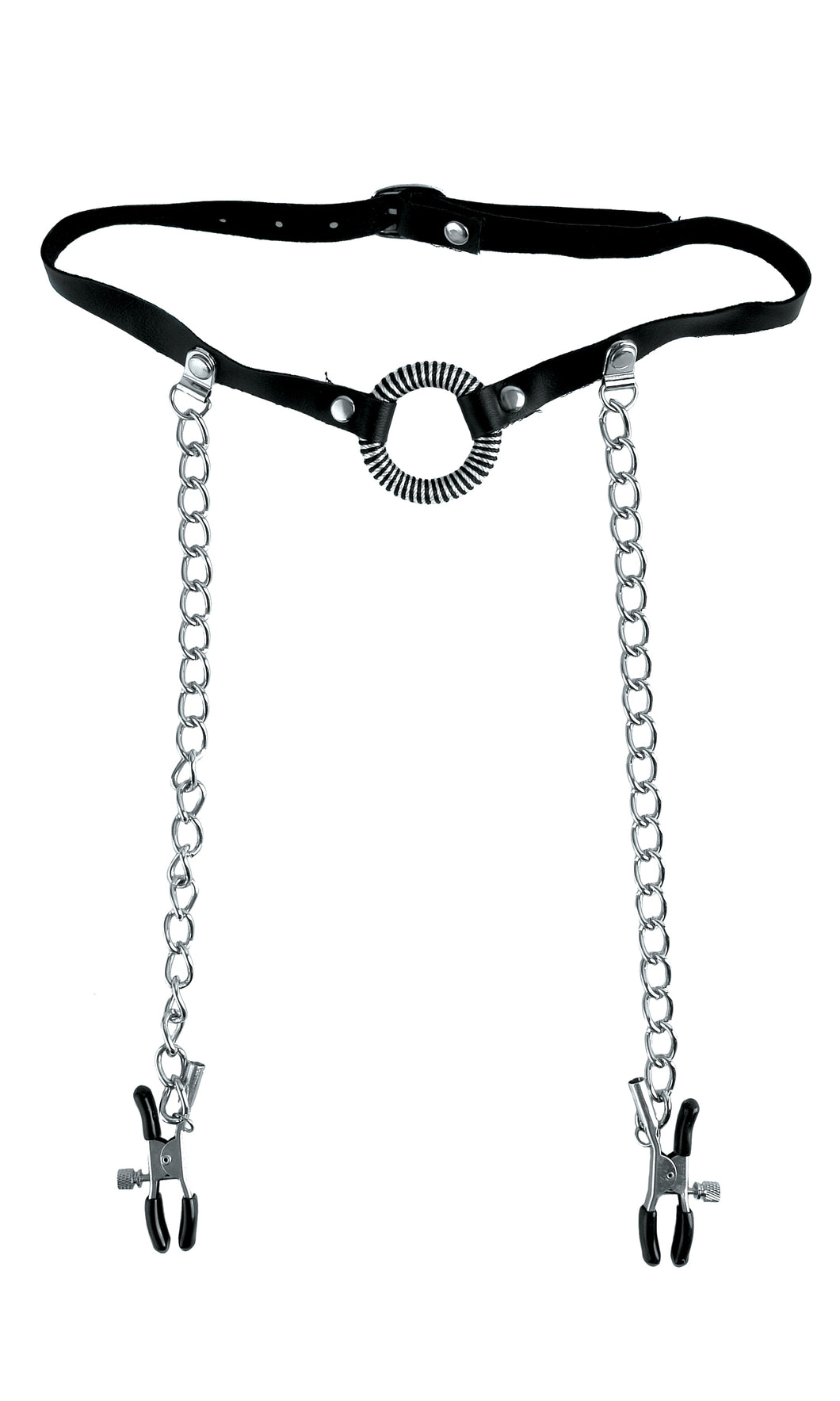 Fetish Fantasy Series O-Ring Gag With Nipple Clamps PD3845-23