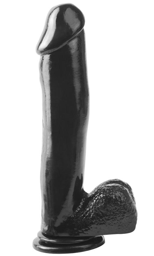 Basix Rubber Works 12 Inch Dong With Suction Cup - Black PD4231-23