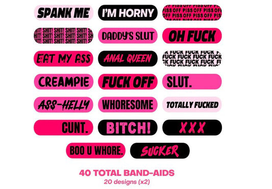 "Naughty Naughty XXX Ouchie Stix Bandages40pack NN-PLASXXX01"