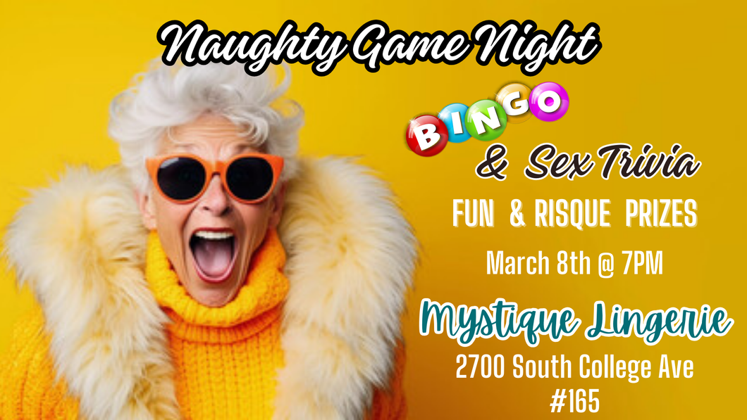 Naughty Game Night at Mystique Lingerie-March