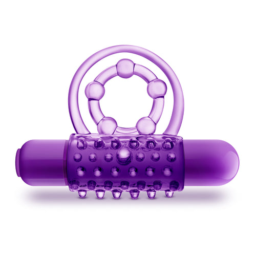 Play With Me - the Player - Vibrating Double Strap Ring - Purple BL-91911