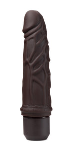 Dr. Skin Silicone - Dr. Robert - 7 Inch Vibrating  Dildo - Brown BL-12096